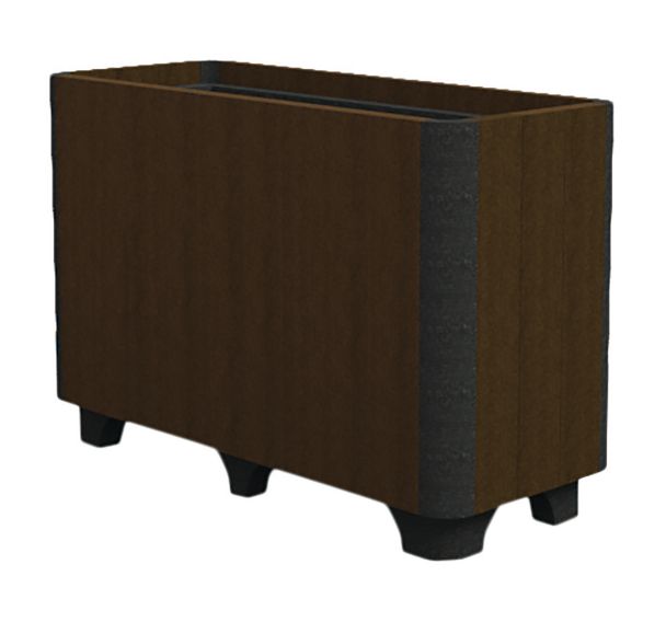 Jardinière CURVE rectangle plastique recyclé - Espace Urbain