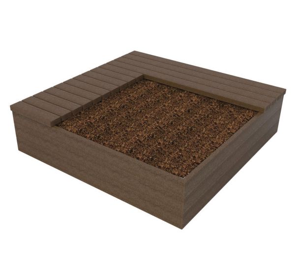 Jardinière Eden 180x180 angle G ou D plastique recyclé Espace Urbain