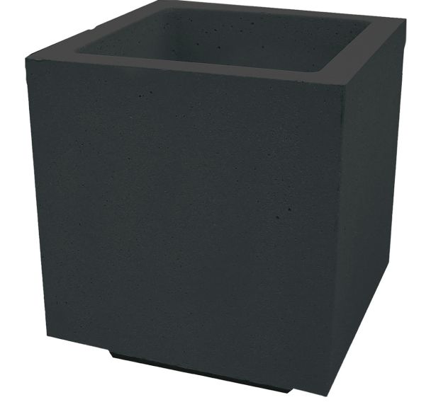 Jardinière GRAVY carrée 60 L béton noir