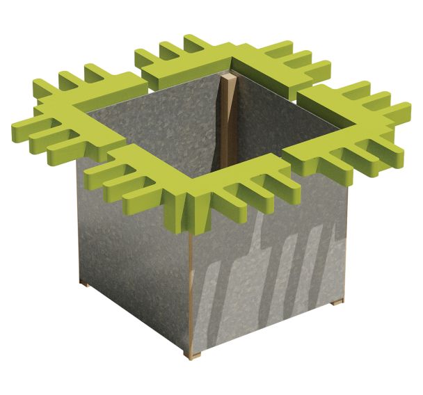 Jardinière Modulam départ 4 cotés