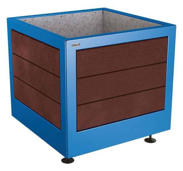 Jardinière Silaos acier/plastique recyclé intérieur tôle - Procity