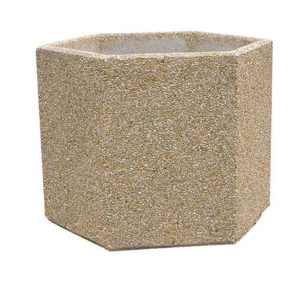 Jardinière béton hexagonale - Manutan Expert