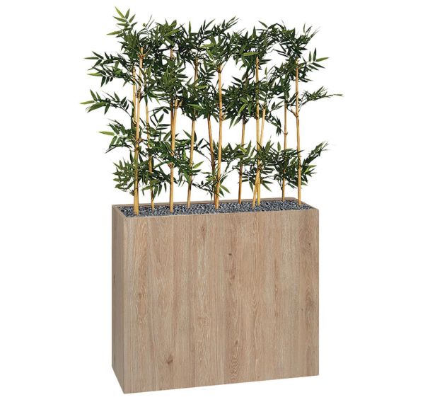 Jardinière bois BOSCO mobile Bambous