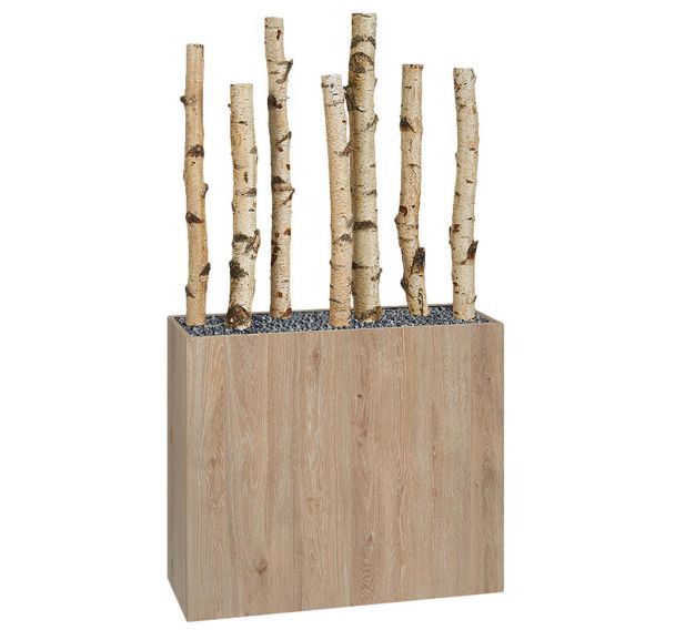 Jardinière bois BOSCO mobile Bouleau