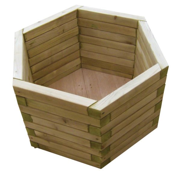 Jardinière bois Ouna hexagonale Ø/H 80x50 cm