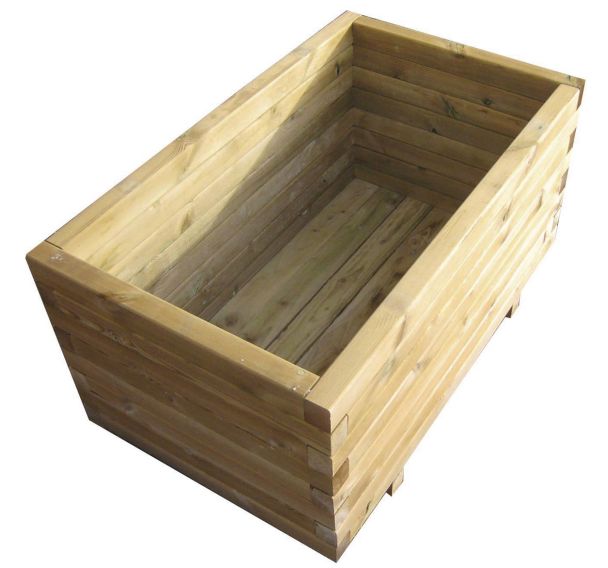 Jardinière bois Ouna rectangulaire L/l/H 120x60x50 cm