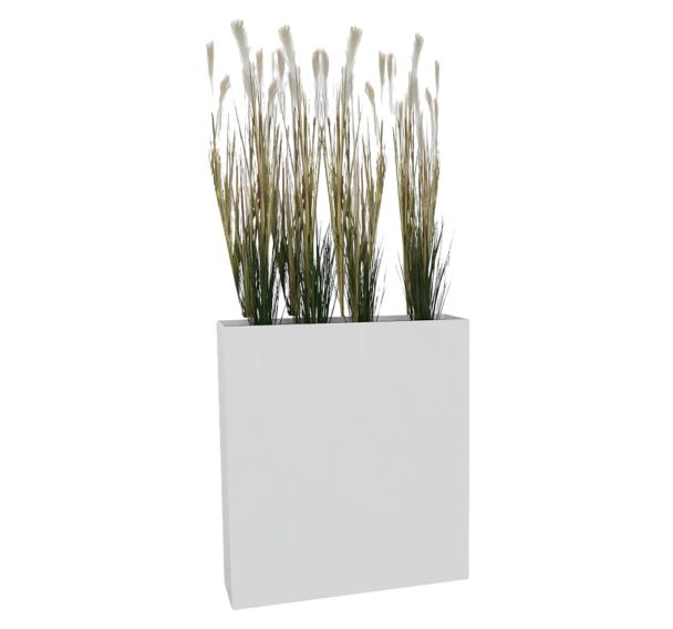 Jardinière haute FERRO en métal patins composition Herbes sauvages-Genexco