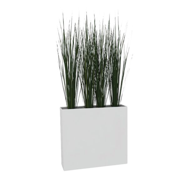 Jardinière haute FERRO en métal roulettes composition Herbes Hautes -Genexco
