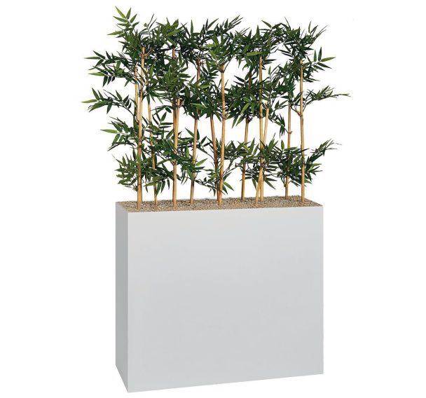 Jardinière métal sur patin hauteur 74 cm Bambous