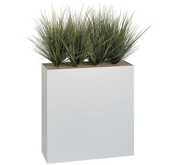 Jardinière métal sur patins H 90 cm Graminées