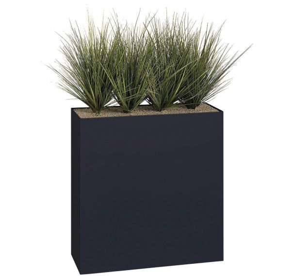 Jardinière métal sur patins M1 hauteur 90 cm Graminées