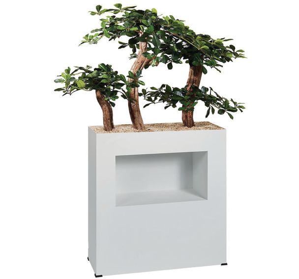 Jardinière métal sur patins avec niche hauteur 90 cm Bonzaï
