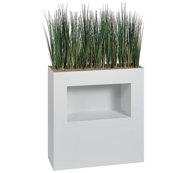 Jardinière métal sur patins et niche hauteur 90 cm Herbes