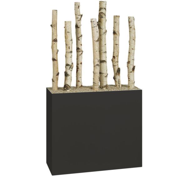 Jardinière métal sur patins hauteur 74 cm Bouleau