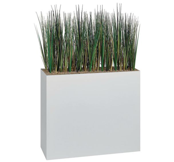 Jardinière métal sur patins hauteur 74 cm Herbes