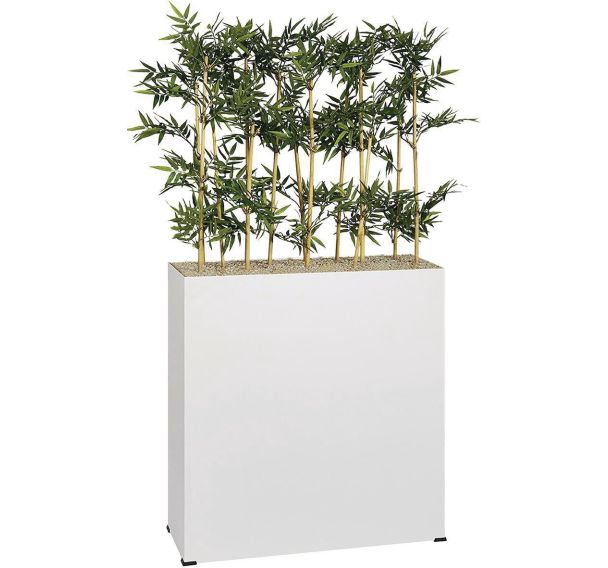 Jardinière métal sur patins hauteur 90 cm Bambous