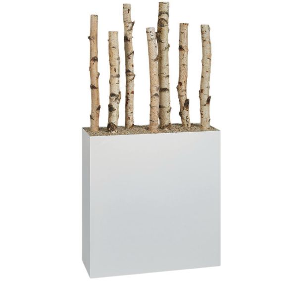 Jardinière métal sur patins hauteur 90 cm Bouleau