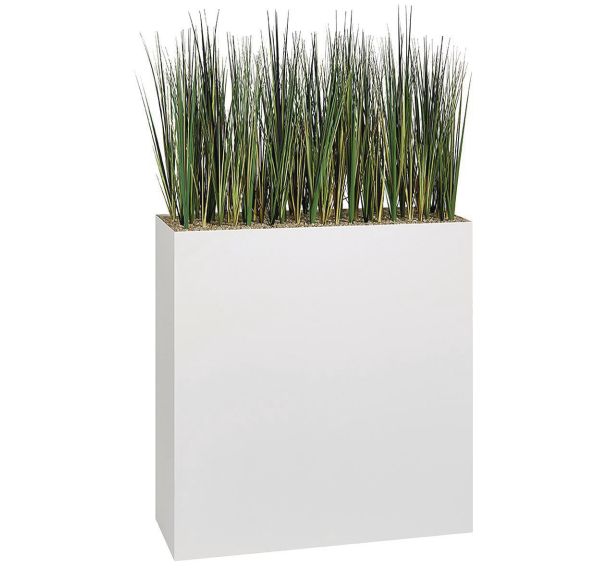 Jardinière métal sur patins hauteur 90 cm Herbes