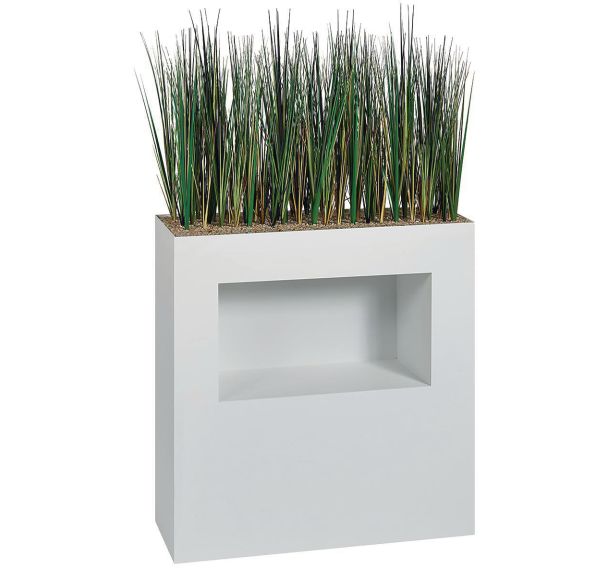 Jardinière métal sur roulettes M1 et niche  hauteur 90 cm Herbes