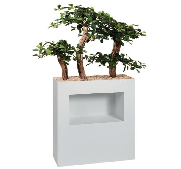 Jardinière métal sur roulettes avec niche hauteur 90 cm Bonzaï