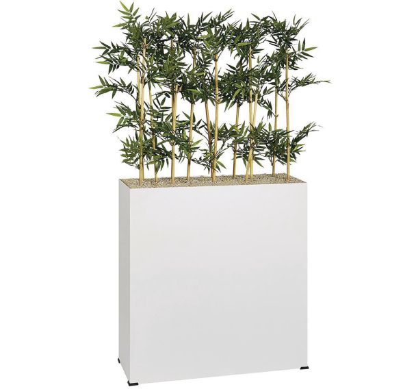 Jardinière métal sur roulettes hauteur 90 cm Bambous