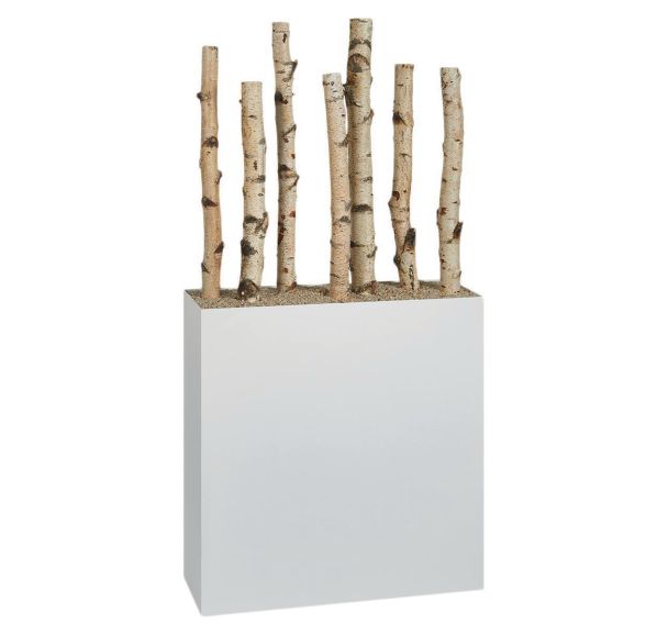 Jardinière métal sur roulettes hauteur 90 cm Bouleau