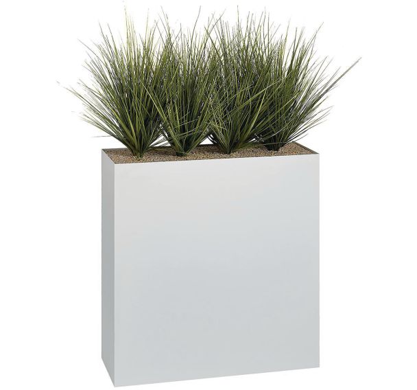 Jardinière métal sur roulettes hauteur 90 cm Graminées