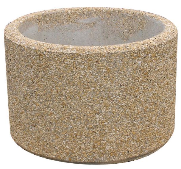 Jardinière ronde en béton 60 x 60 x 40 cm - Manutan Expert