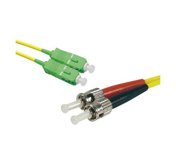 Jarretière duplex mono OS2 9/125 SC-APC/ST-UPC jaune - 1 m