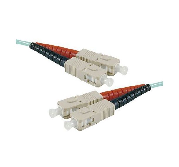 Jarretière duplex multi OM4 50/125 SC-UPC/SC-UPC aqua - 5 m