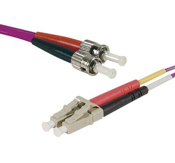 Jarretière optique duplex HD multi OM4 50 125 LC-UPC ST-UPC erika