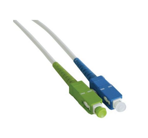 Jarretière simplex mono OS2 9/125 SC-APC/SC-UPC blanc - 15 m