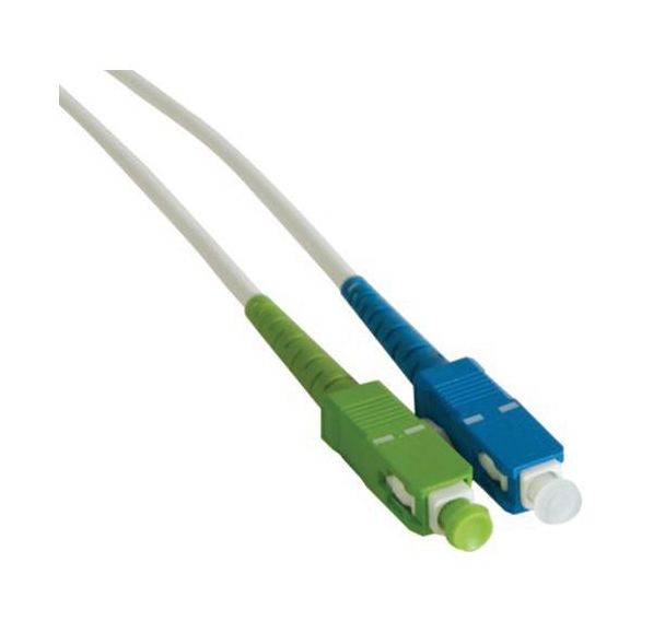 Jarretière simplex mono OS2 9/125 SC-APC/SC-UPC blanc - 2 m