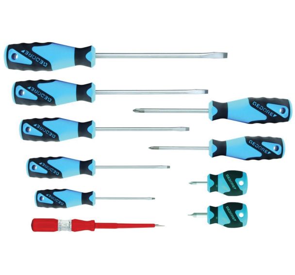 Jeu 10 tournevis fente et Phillips manche 3C2150-2160PH-010