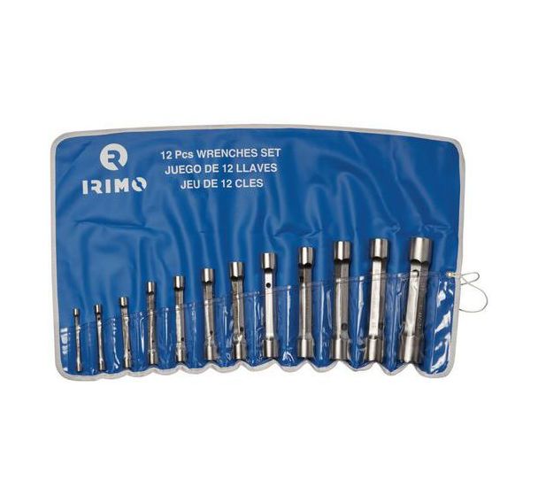 Jeu 12 clés tubes droites 6x6 6x7-30-32mm pochette