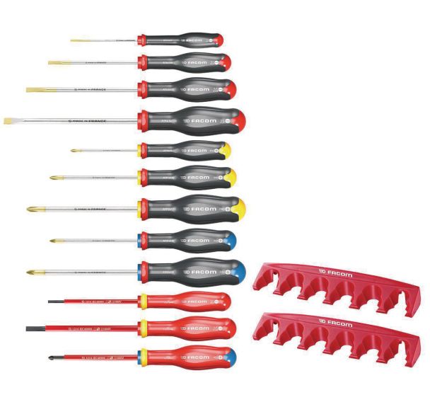 Jeu 12 tournevis prot2 avec rack