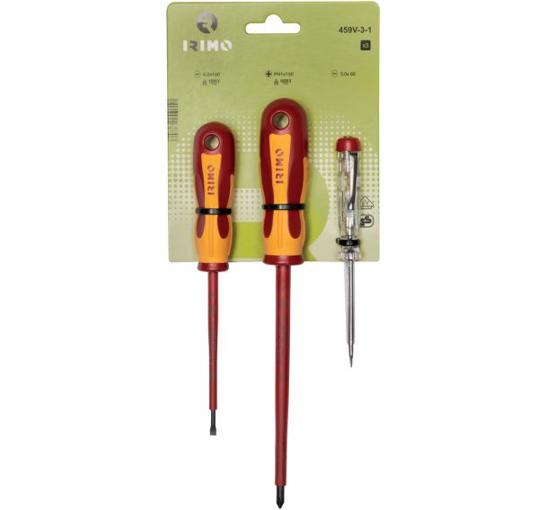 Jeu 3 tournevis isoléss (testeur)