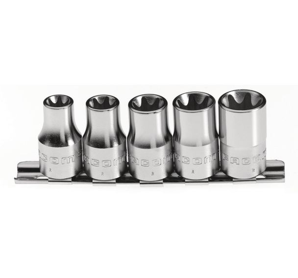 Jeu 5 douilles 1/2 pouces Torx® sur rack