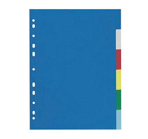 Jeu 6 intercalaires plastique A4 - 20/100e