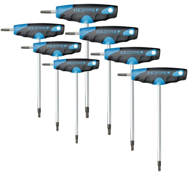 Jeu 7 clés mâles en T vis 6 pans DT2143KTX-007