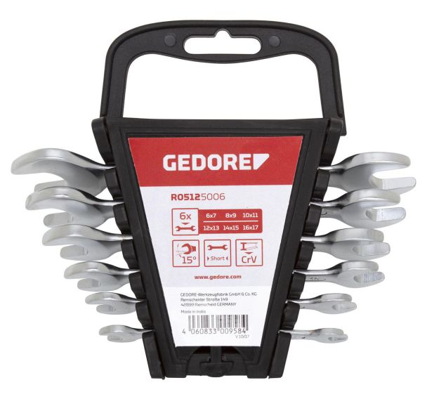 Jeu clés à fourche courtes R0512(MM) - GedoreRed