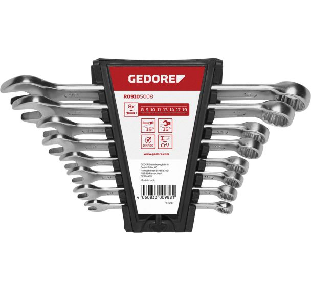 Jeu clés mixtes à cliquet R0910(MM) - GedoreRed