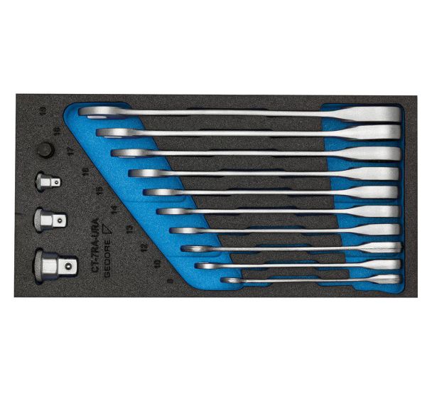 Jeu clés mixtes à cliquet en module 1/3 - 1500CT1-7RA