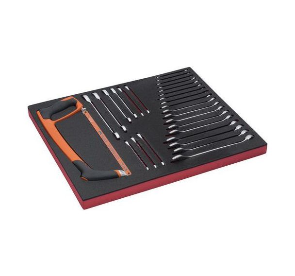 Jeu clés/scies à métaux module mousse 3/3 Fit&Go 28  pièces