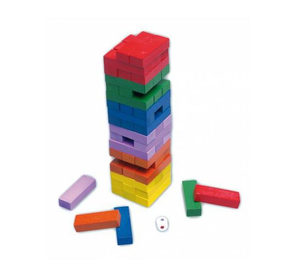 Jeu d'équilibre en bois block à block