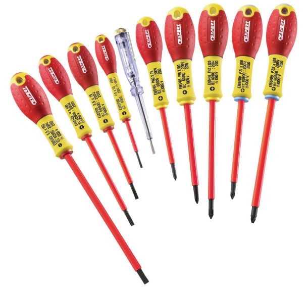 Jeu de 10 tournevis isolés 1000 Volts / E160912