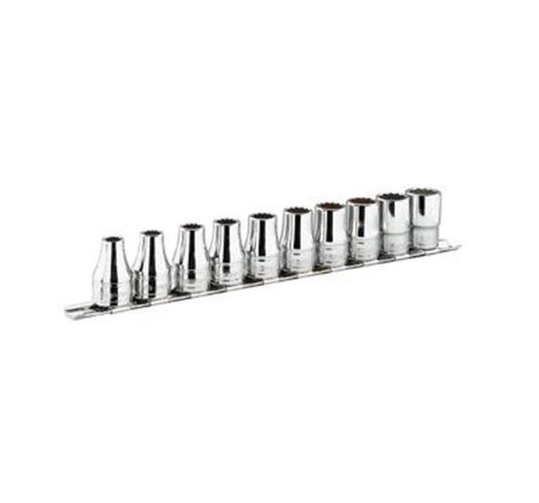 Jeu de 13 douilles métriques 6 pans 1/4''