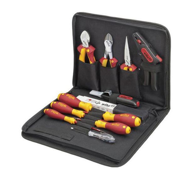 Jeu de 13 outils pour électricien en trousse