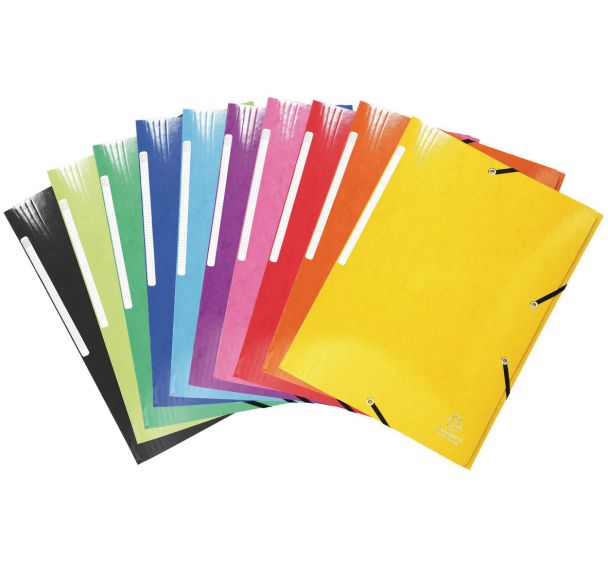 Jeu de 25 Chemises carte 425 g Iderama 10 couleurs assorties
