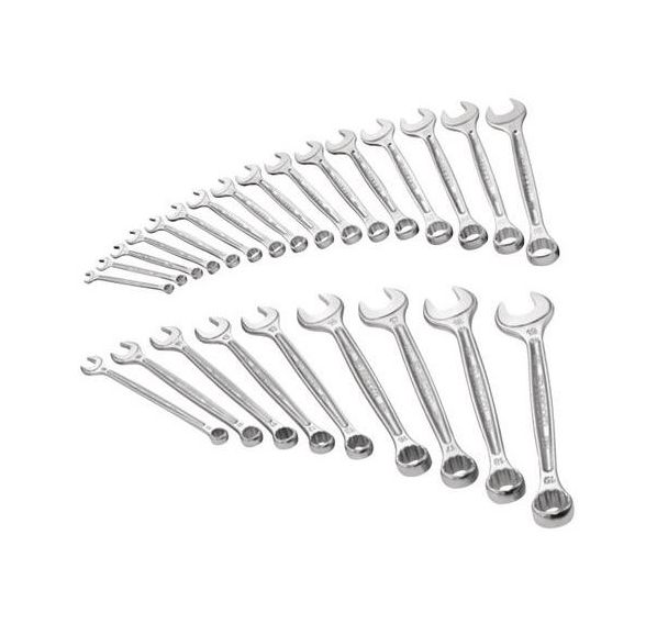 Jeu de 25 clés mixtes métriques - Capacite : 6 à 34 mm